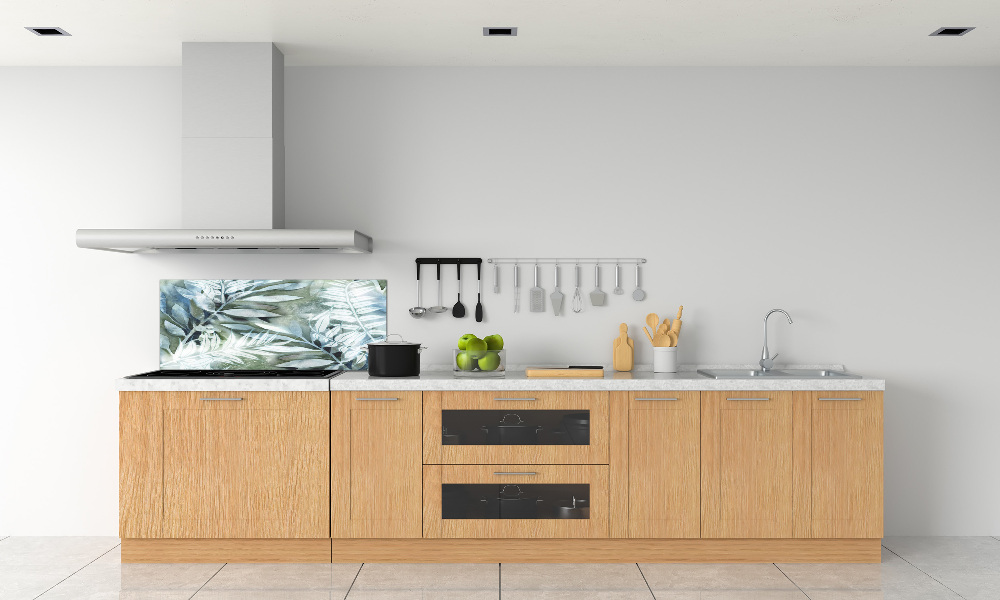 Cooker splashback Leaves