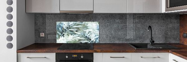 Cooker splashback Leaves