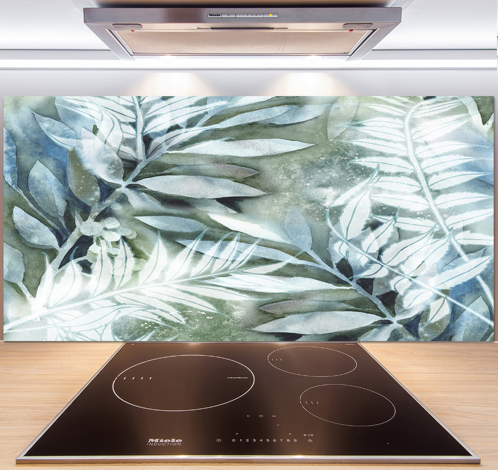 Cooker splashback Leaves