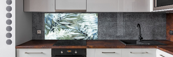 Cooker splashback Leaves