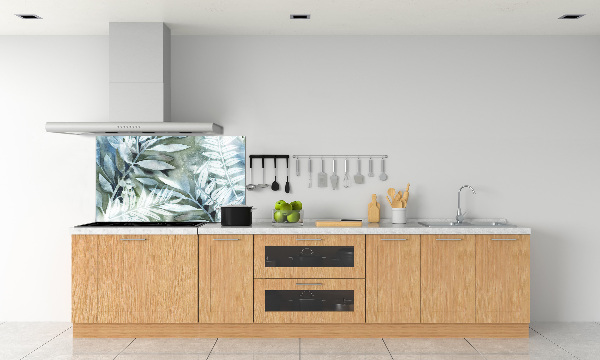 Cooker splashback Leaves