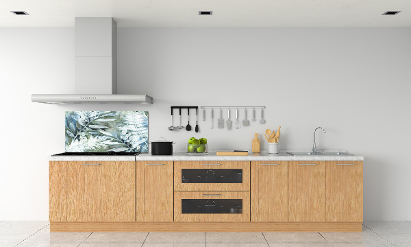 Cooker splashback Leaves