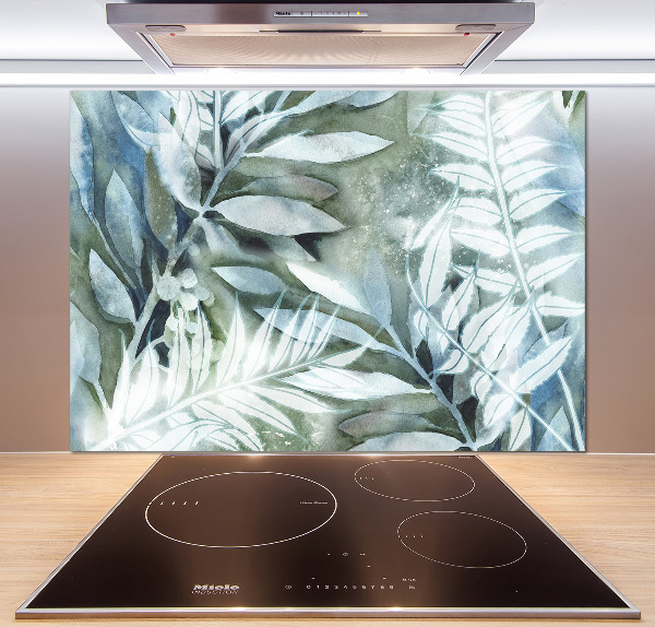 Cooker splashback Leaves