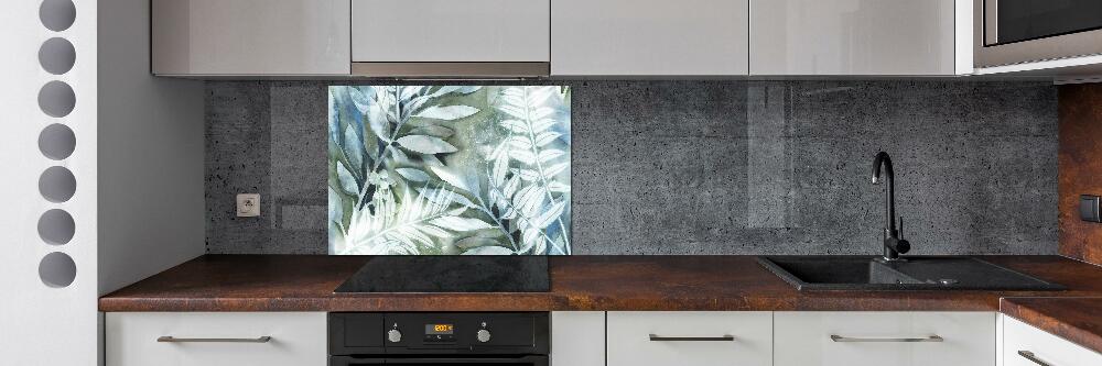 Cooker splashback Leaves