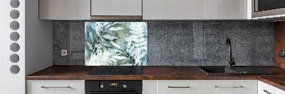 Cooker splashback Leaves