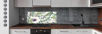 Cooker splashback Ferns and flowers