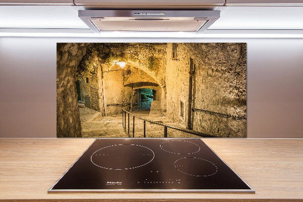 Cooker splashback Peille at night France