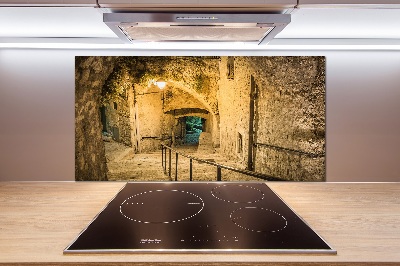 Cooker splashback Peille at night France