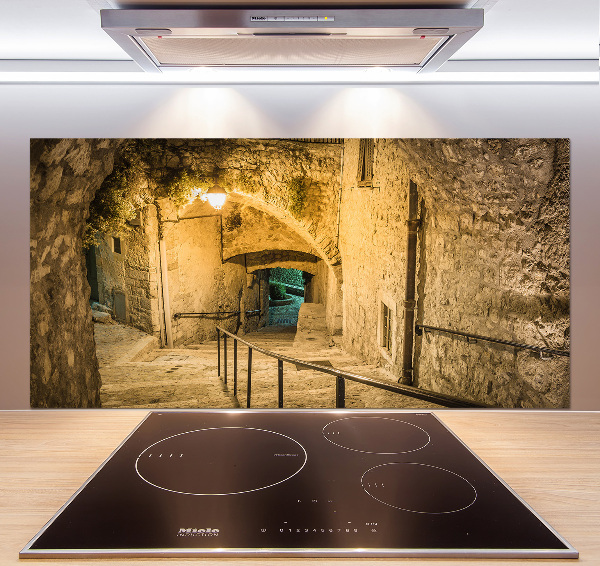 Cooker splashback Peille at night France