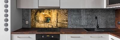 Cooker splashback Peille at night France