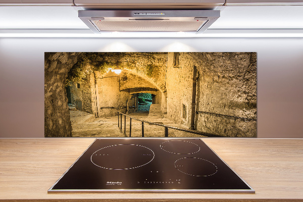 Cooker splashback Peille at night France