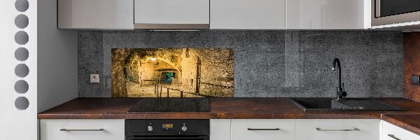 Cooker splashback Peille at night France