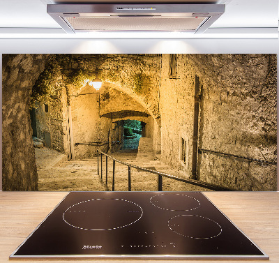 Cooker splashback Peille at night France