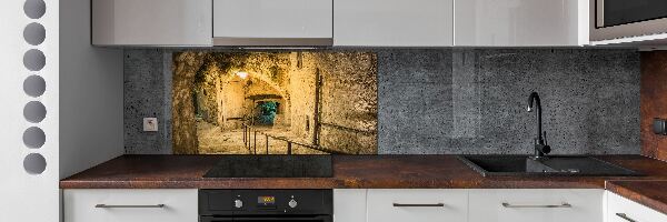 Cooker splashback Peille at night France