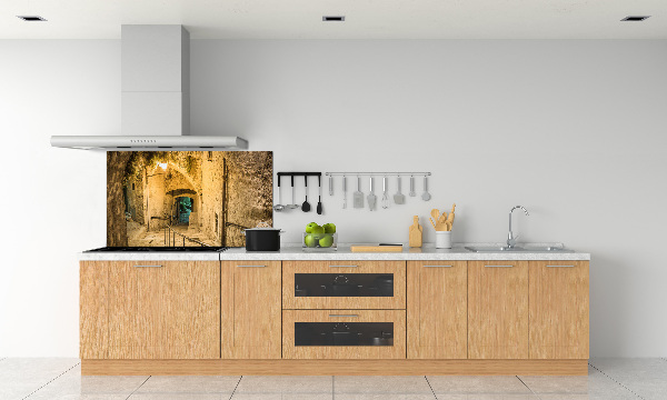 Cooker splashback Peille at night France