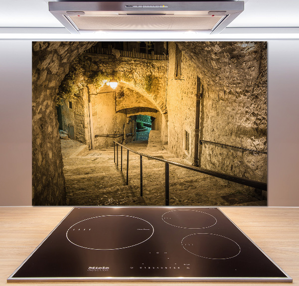 Cooker splashback Peille at night France