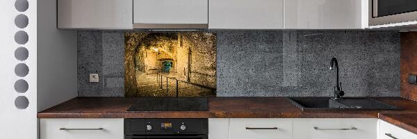 Cooker splashback Peille at night France