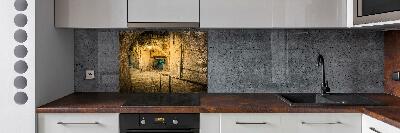 Cooker splashback Peille at night France