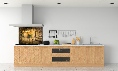 Cooker splashback Peille at night France