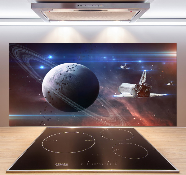 Glass splashback Spacecraft