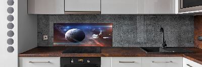 Glass splashback Spacecraft