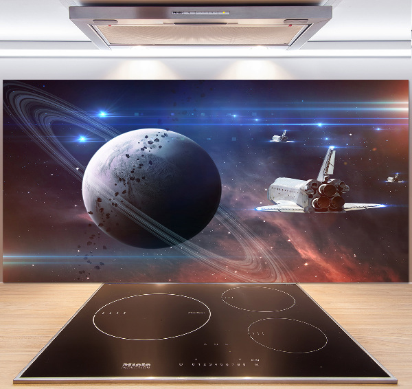 Glass splashback Spacecraft