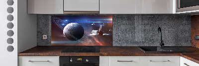 Glass splashback Spacecraft