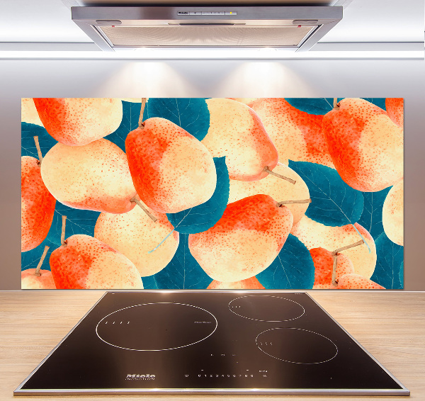 Cooker splashback Pears