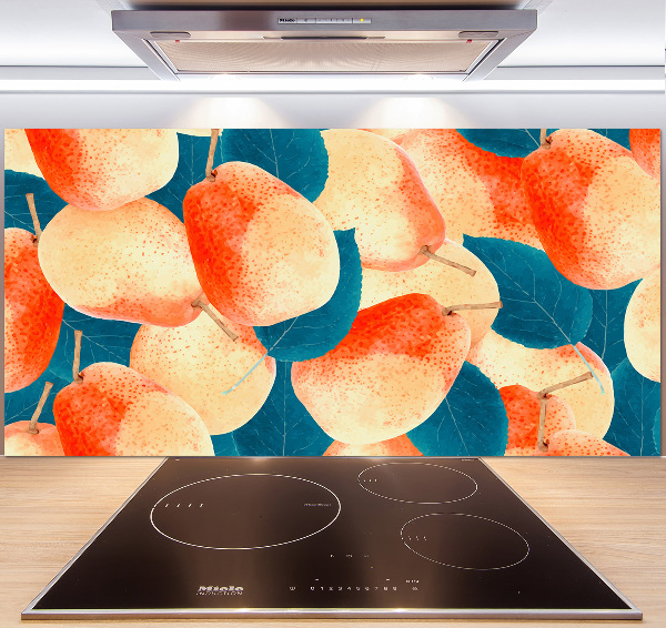 Cooker splashback Pears