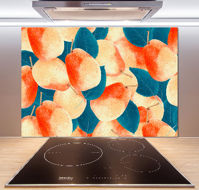 Cooker splashback Pears