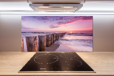 Cooker splashback Wooden breakwater