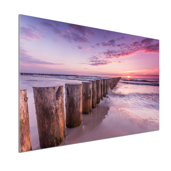 Cooker splashback Wooden breakwater