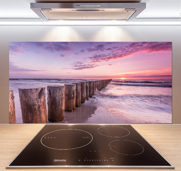 Cooker splashback Wooden breakwater