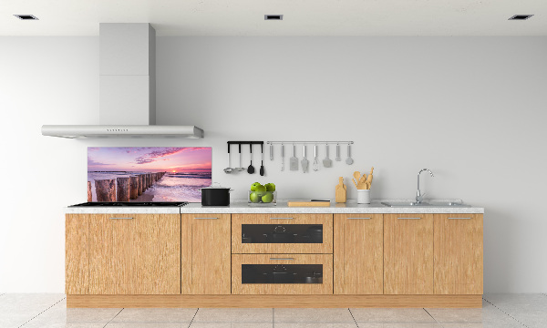 Cooker splashback Wooden breakwater