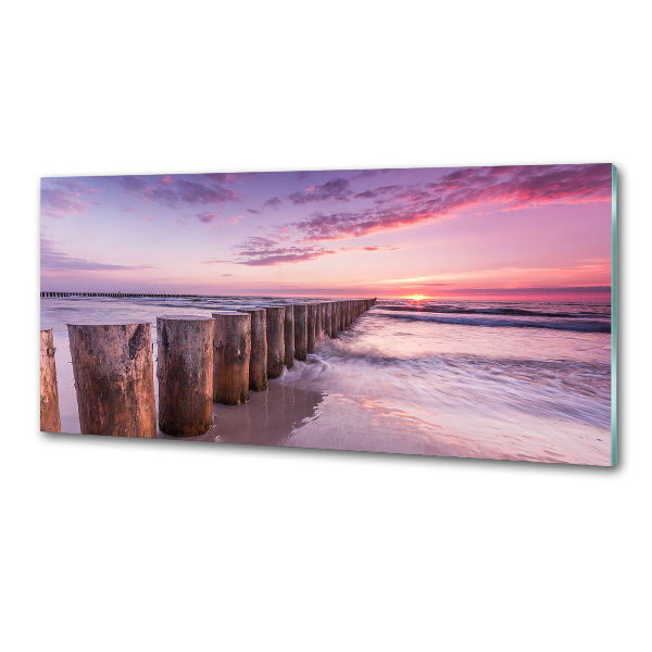 Cooker splashback Wooden breakwater