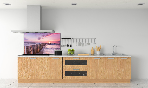 Cooker splashback Wooden breakwater