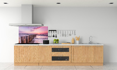 Cooker splashback Wooden breakwater