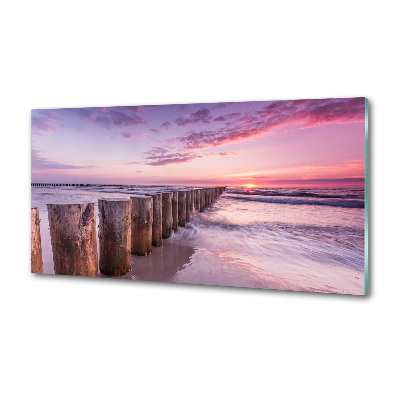 Cooker splashback Wooden breakwater