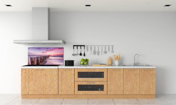 Cooker splashback Wooden breakwater