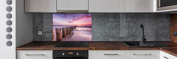 Cooker splashback Wooden breakwater