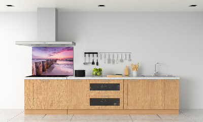 Cooker splashback Wooden breakwater