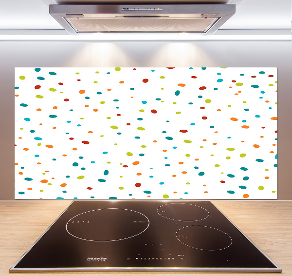 Cooker splashback Colorful dots