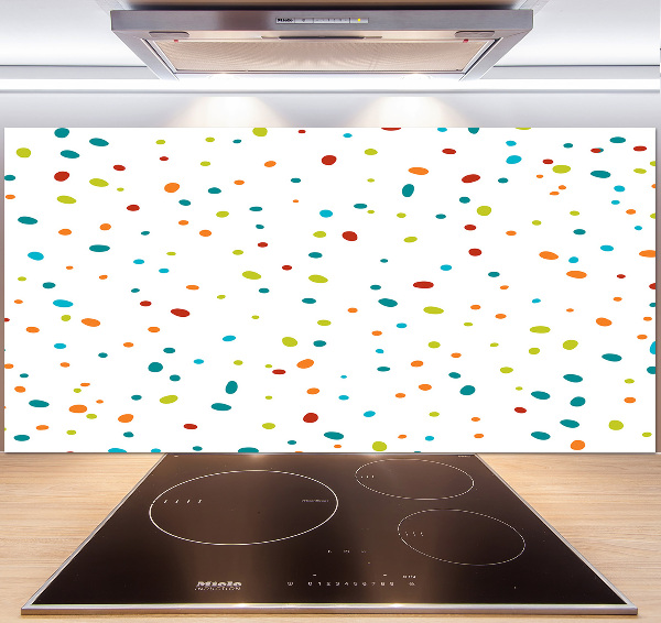 Cooker splashback Colorful dots