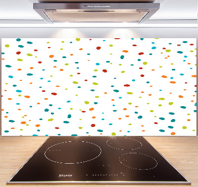 Cooker splashback Colorful dots