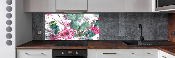 Cooker splashback Cacti