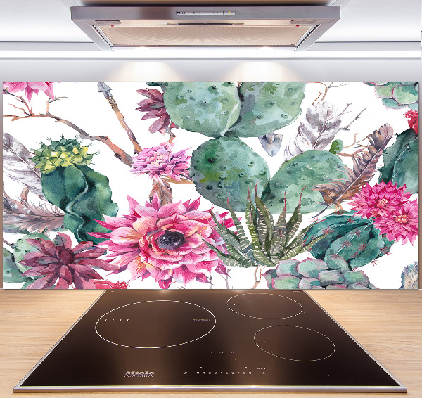 Cooker splashback Cacti