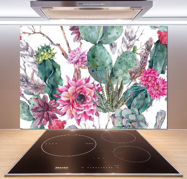 Cooker splashback Cacti