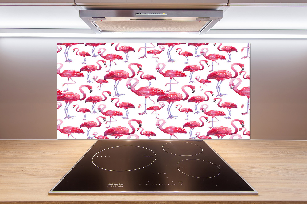 Kitchen splashback Flamingos