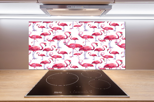 Kitchen splashback Flamingos