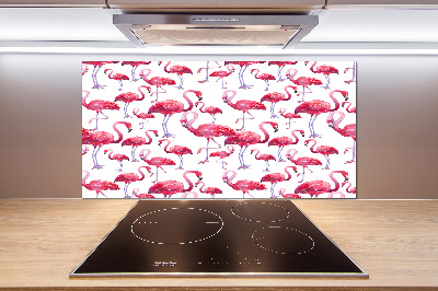 Kitchen splashback Flamingos